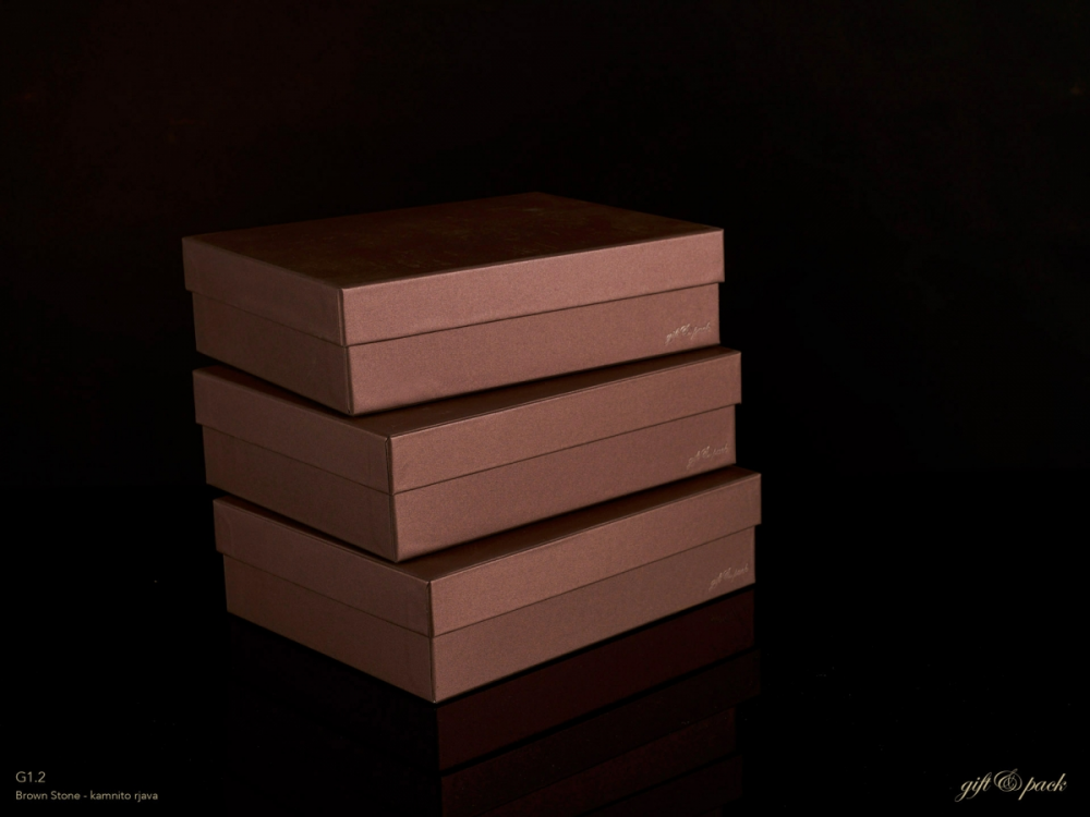 Darilna škatla G1.2 R245X195X65mm KAMNITO RJAVA