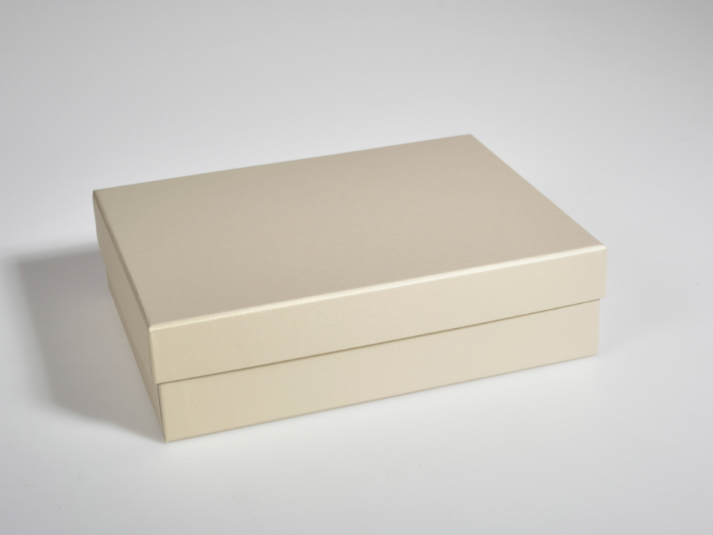 Darilna škatla G1.2 R245X195X65mm PEŠČENA - CHAMPAGNE