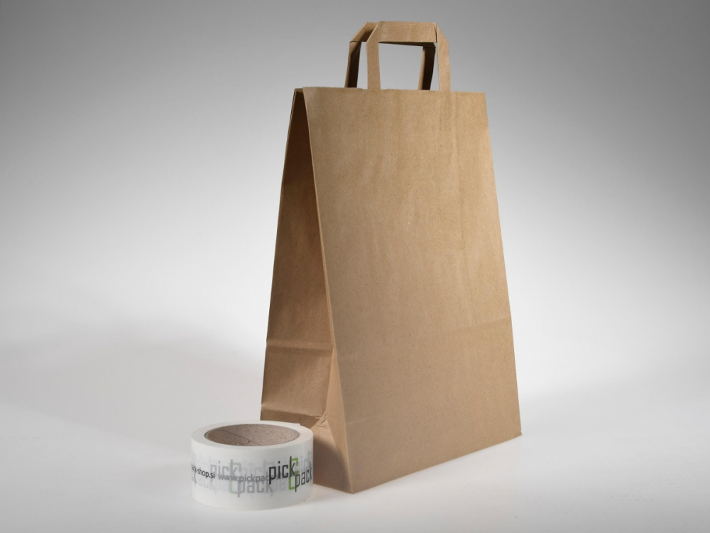 Vrečka papirnata z ročajem L 310x120x450mm