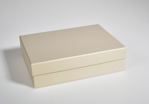 Darilna škatla G1.2 R245X195X65mm PEŠČENA - CHAMPAGNE