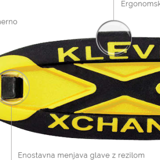 Varni nož Klever Xchange single oranžni 